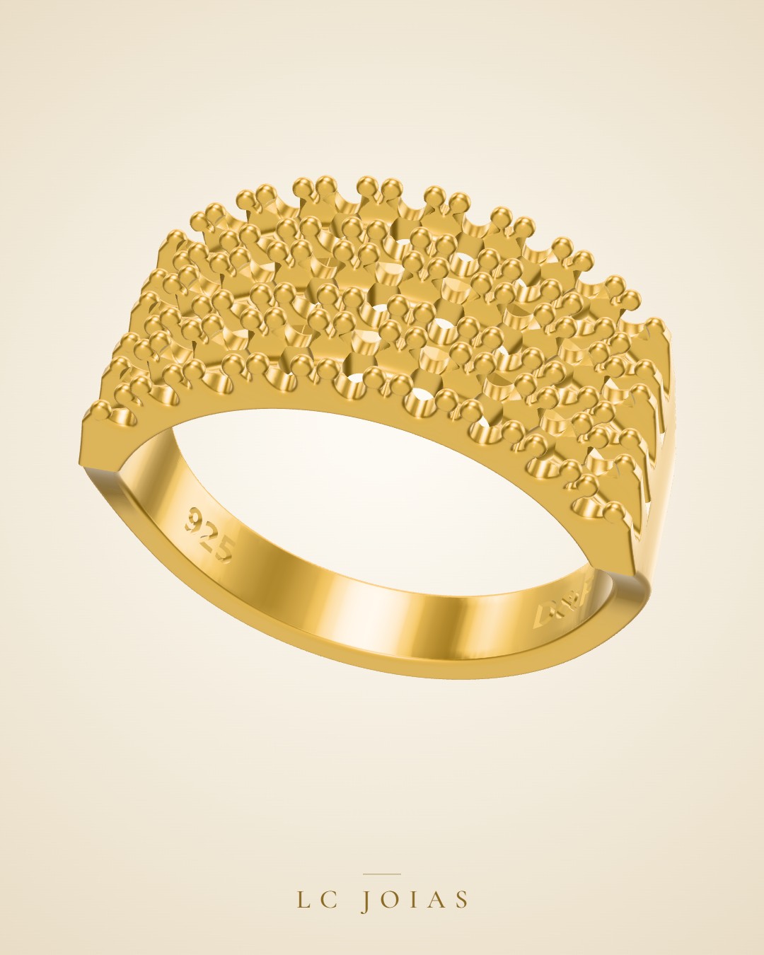 Anel ag 2112 an n16 em ouro