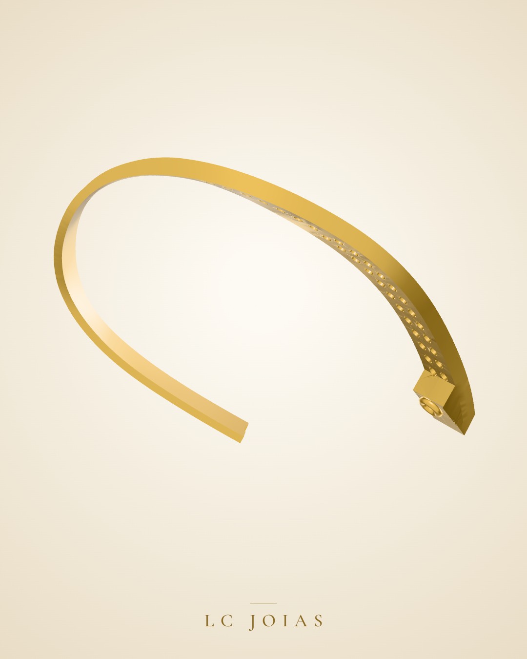 Brinco 7637 br espelho em ouro