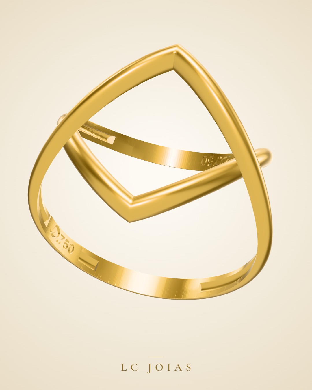 Anel 1399 an aro em ouro