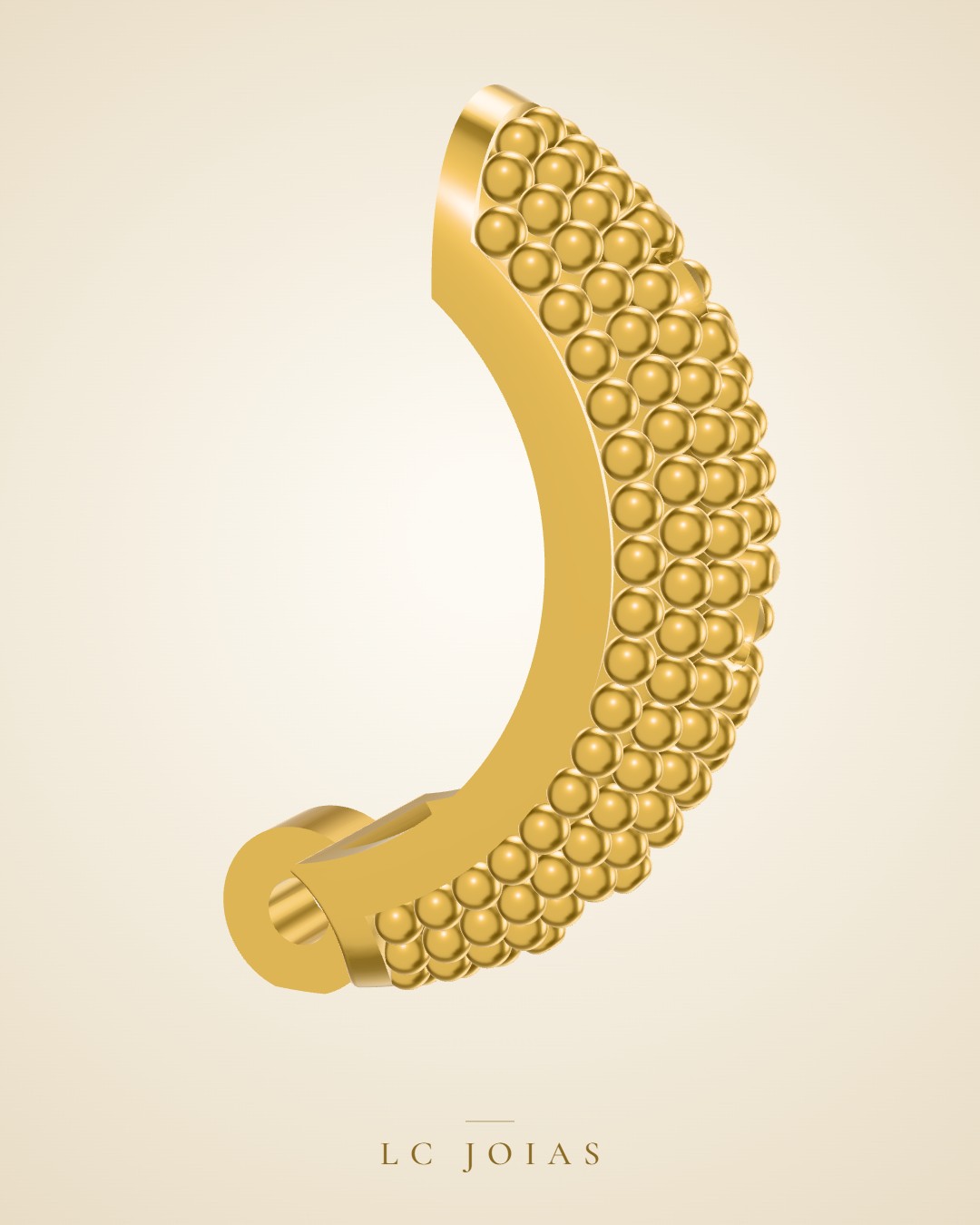 Brinco br 01 com pedras em ouro