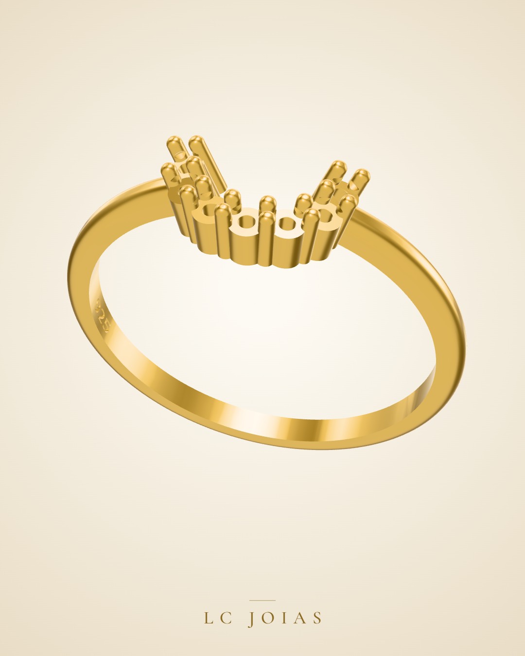 Anel ag 2219 an em ouro