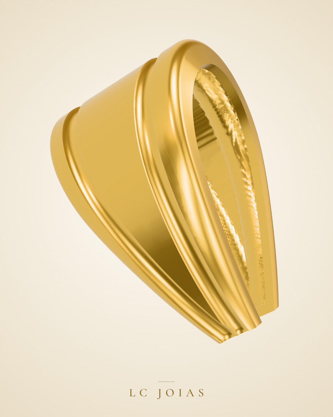 Brinco argola pronta em ouro