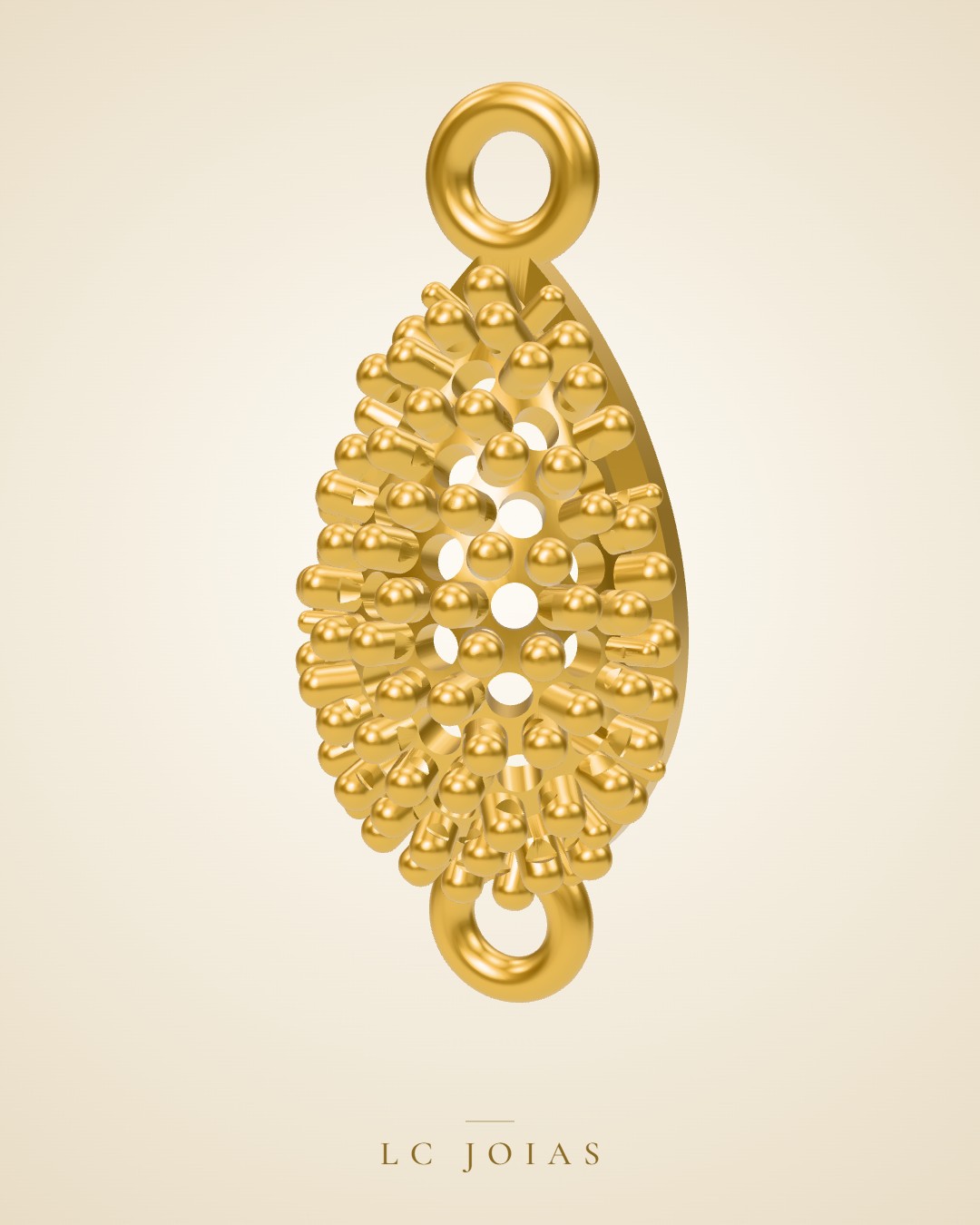 Brinco 8049 br gota colcar 4 em ouro