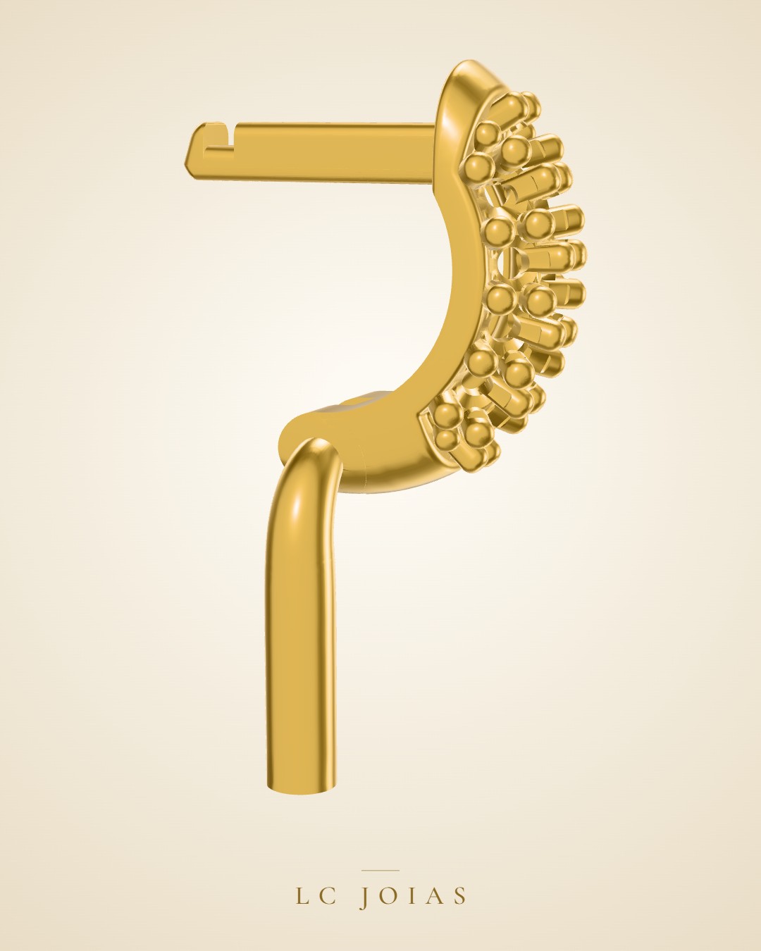 Brinco d 0128 br 8mm em ouro