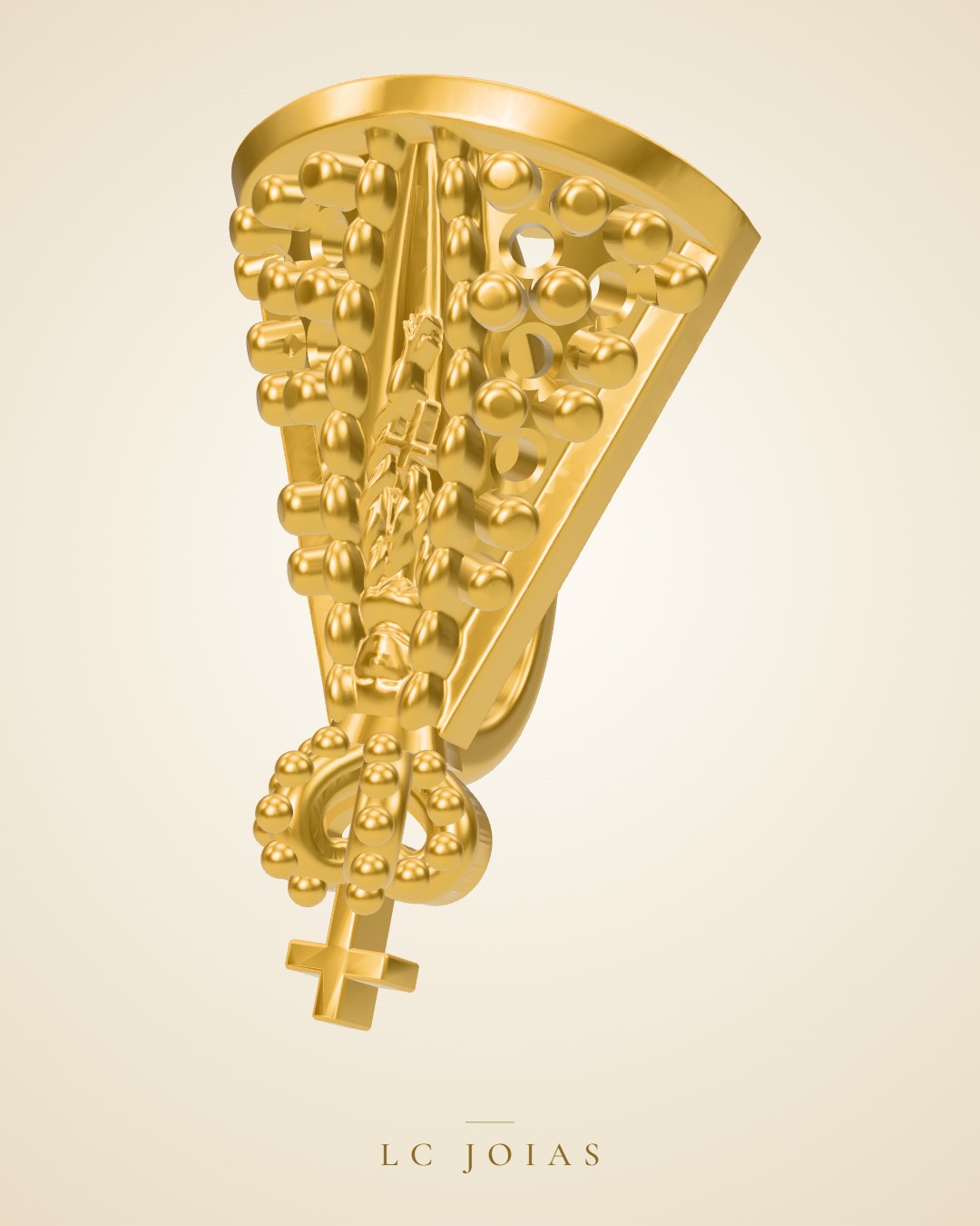 Pingente religioso 6935 pg santa em ouro