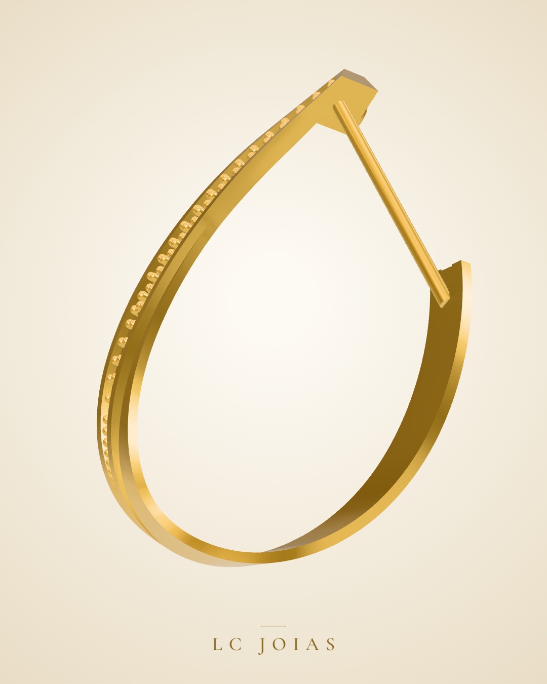 Brinco 7637 br c espelhar em ouro
