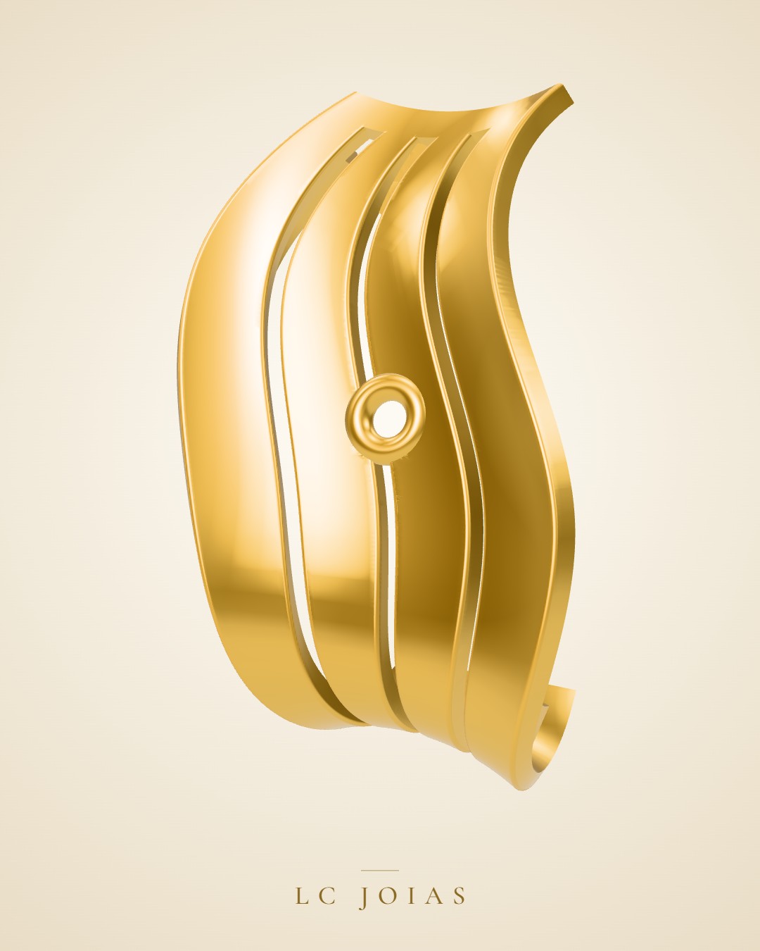 Brinco 8115 br espelho em ouro