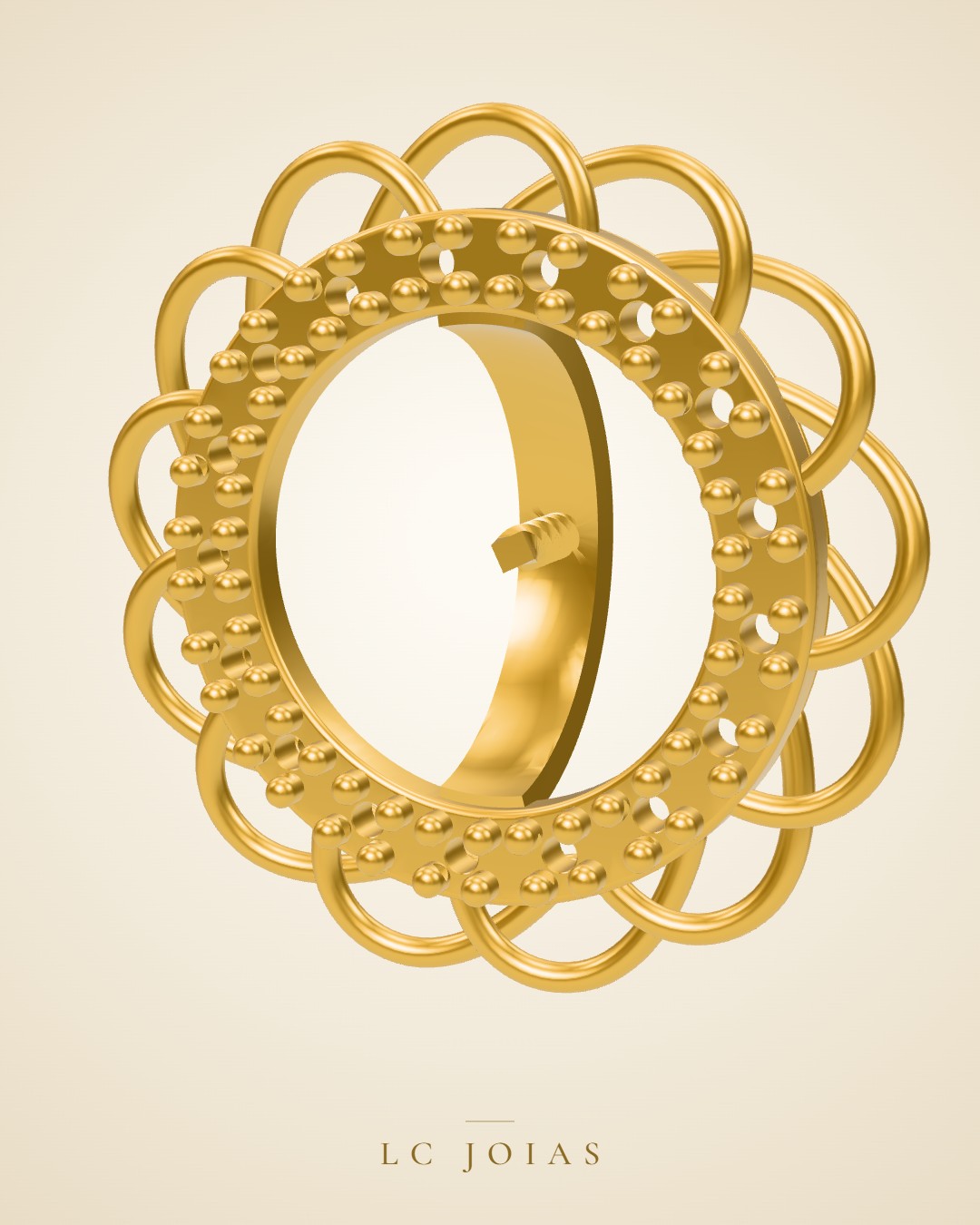 Brinco br correção stl espelho em ouro