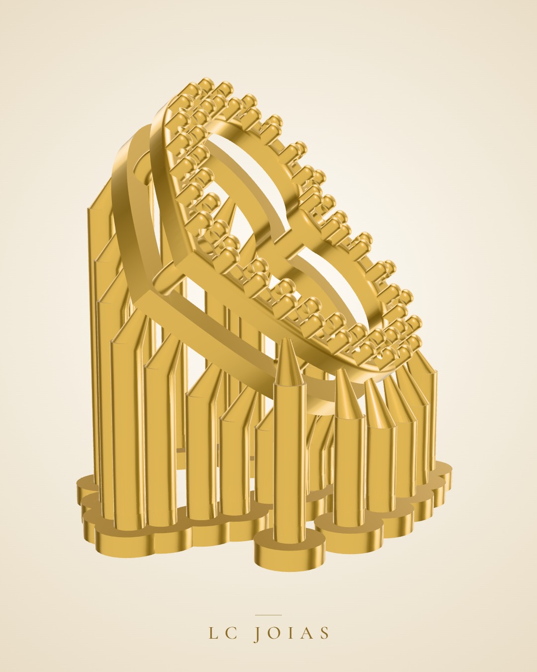 Pingente 7290 pg base em ouro