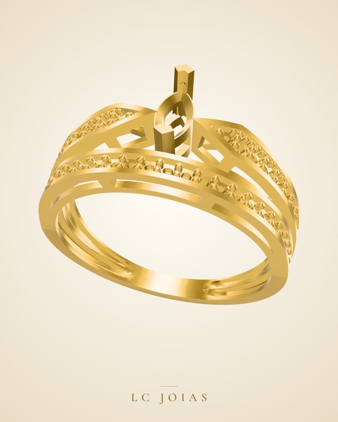 Anel 0220an em ouro