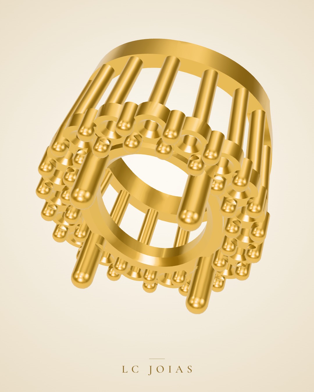 Anel 0209 z an em ouro