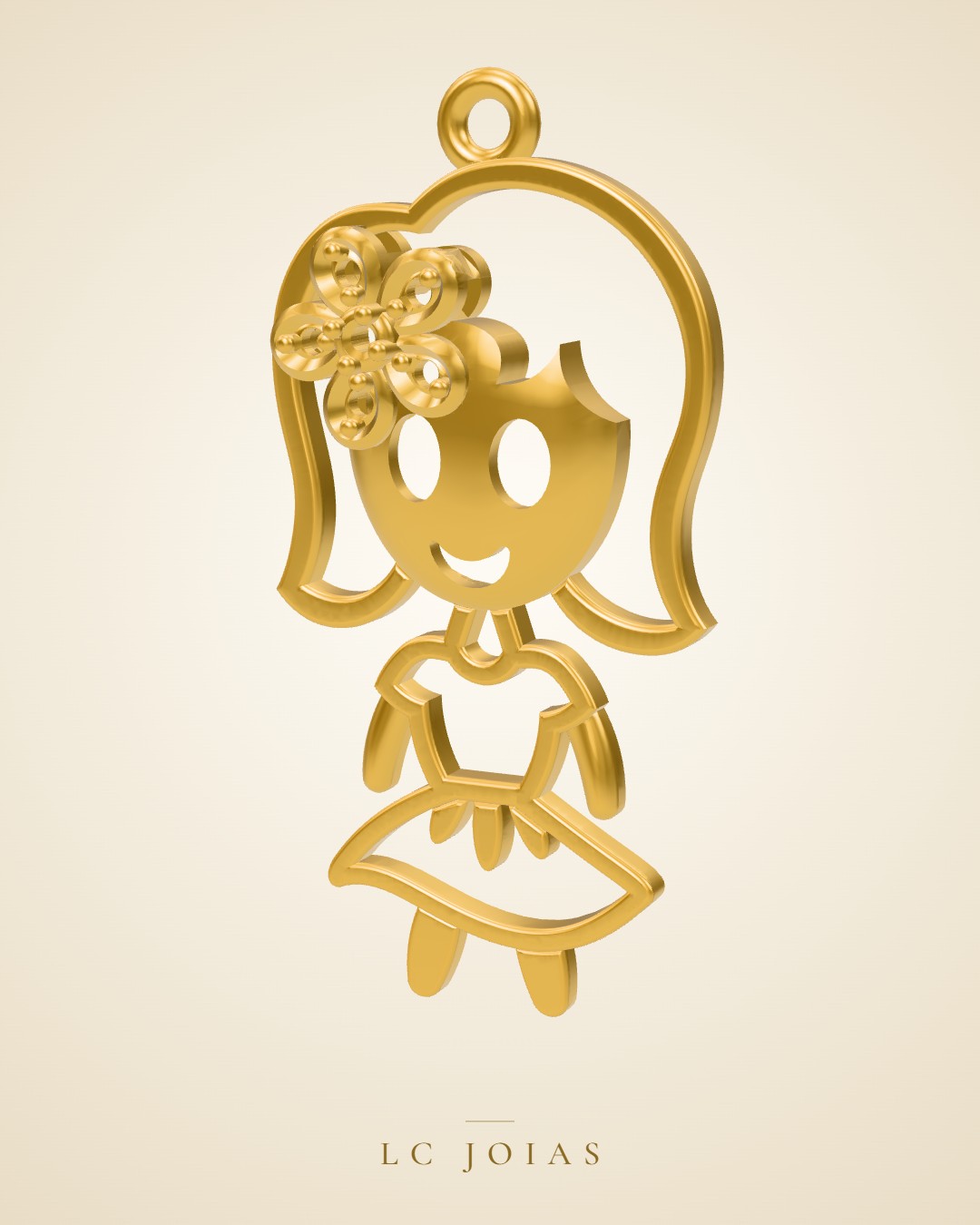 Pingente 7041 pg em ouro