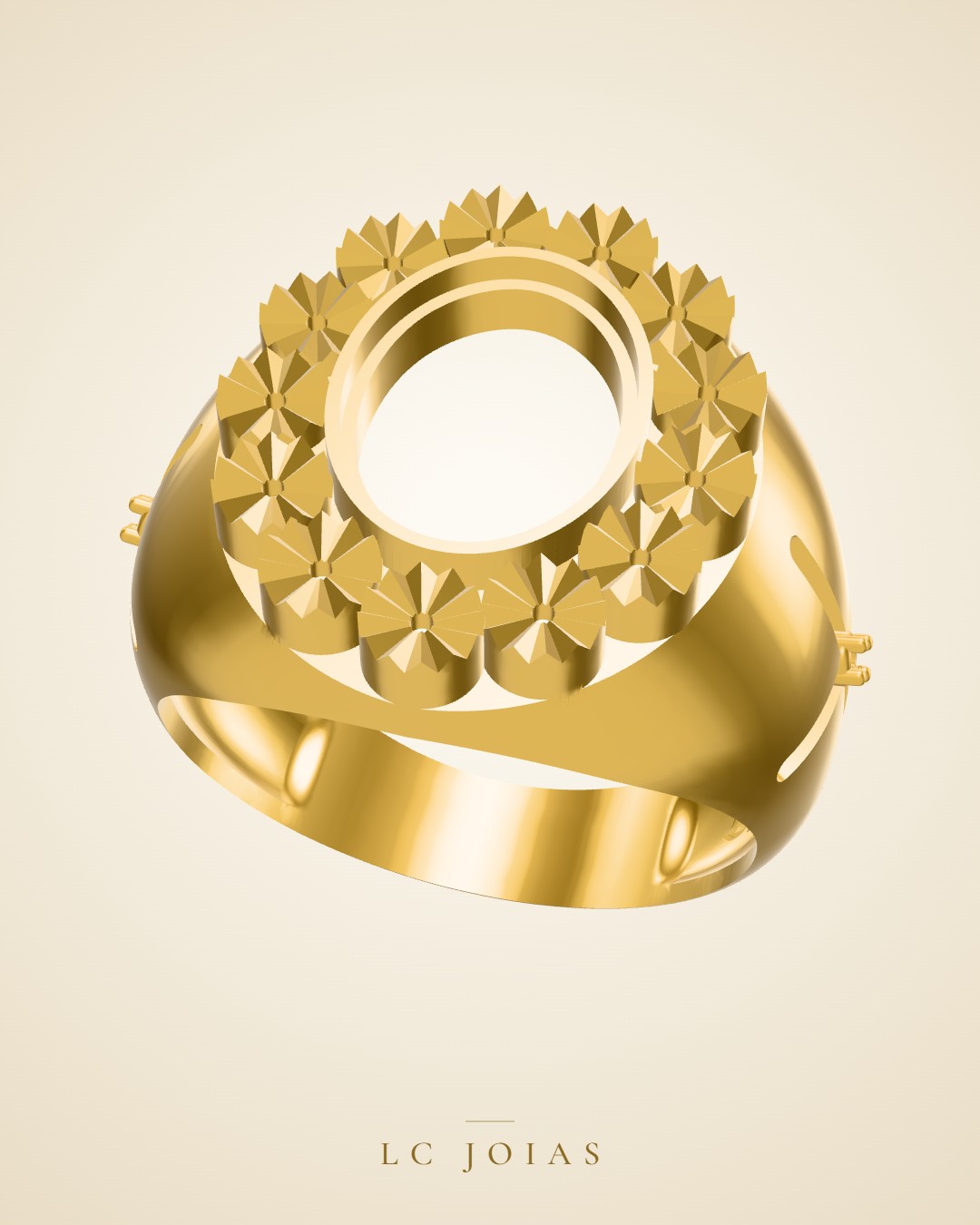 Anel 6550 an em ouro