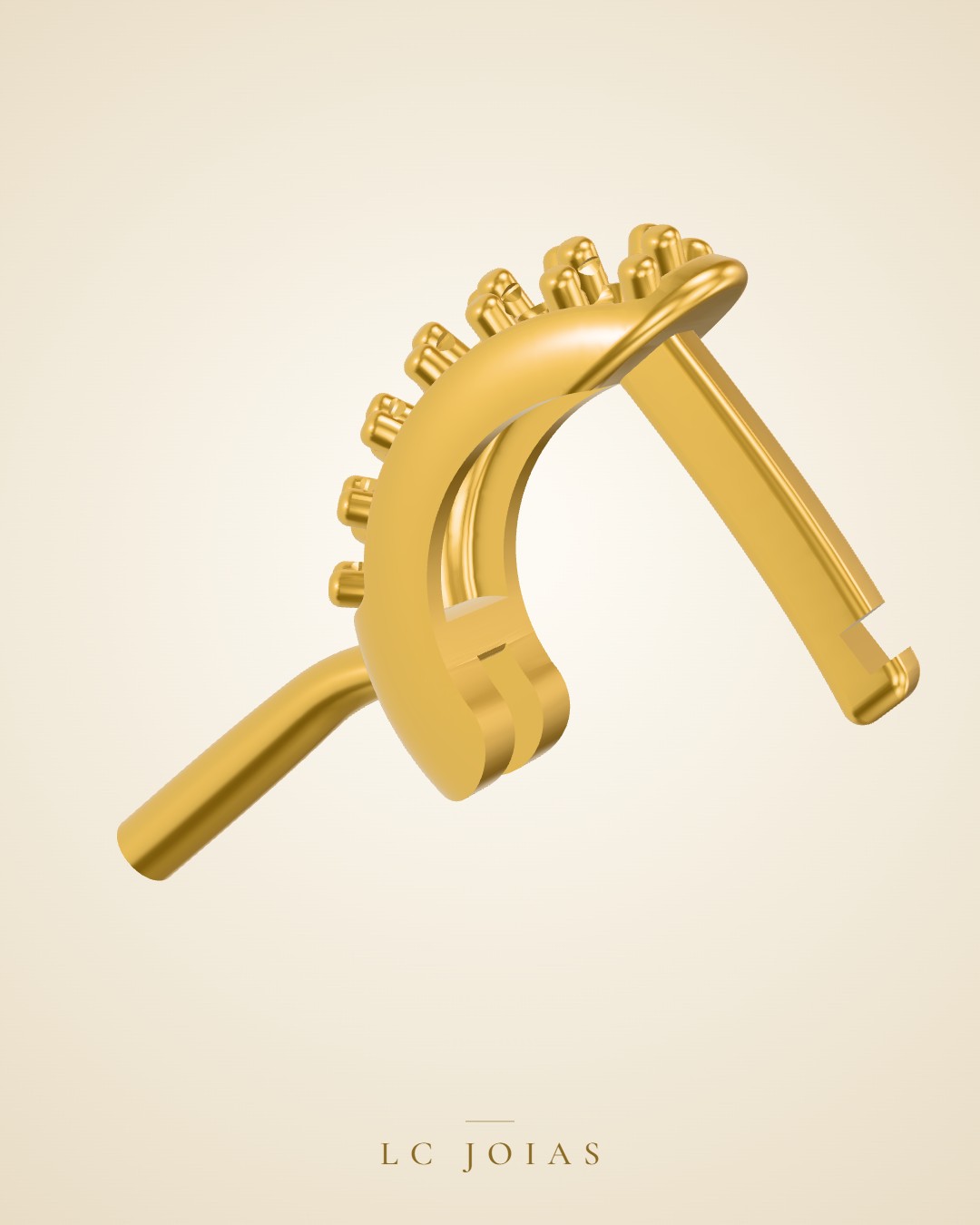 Brinco argola 8mm 2 f m1 em ouro