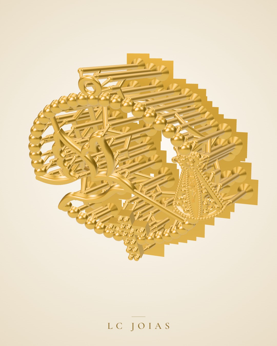 Pingente 8701 pg em ouro
