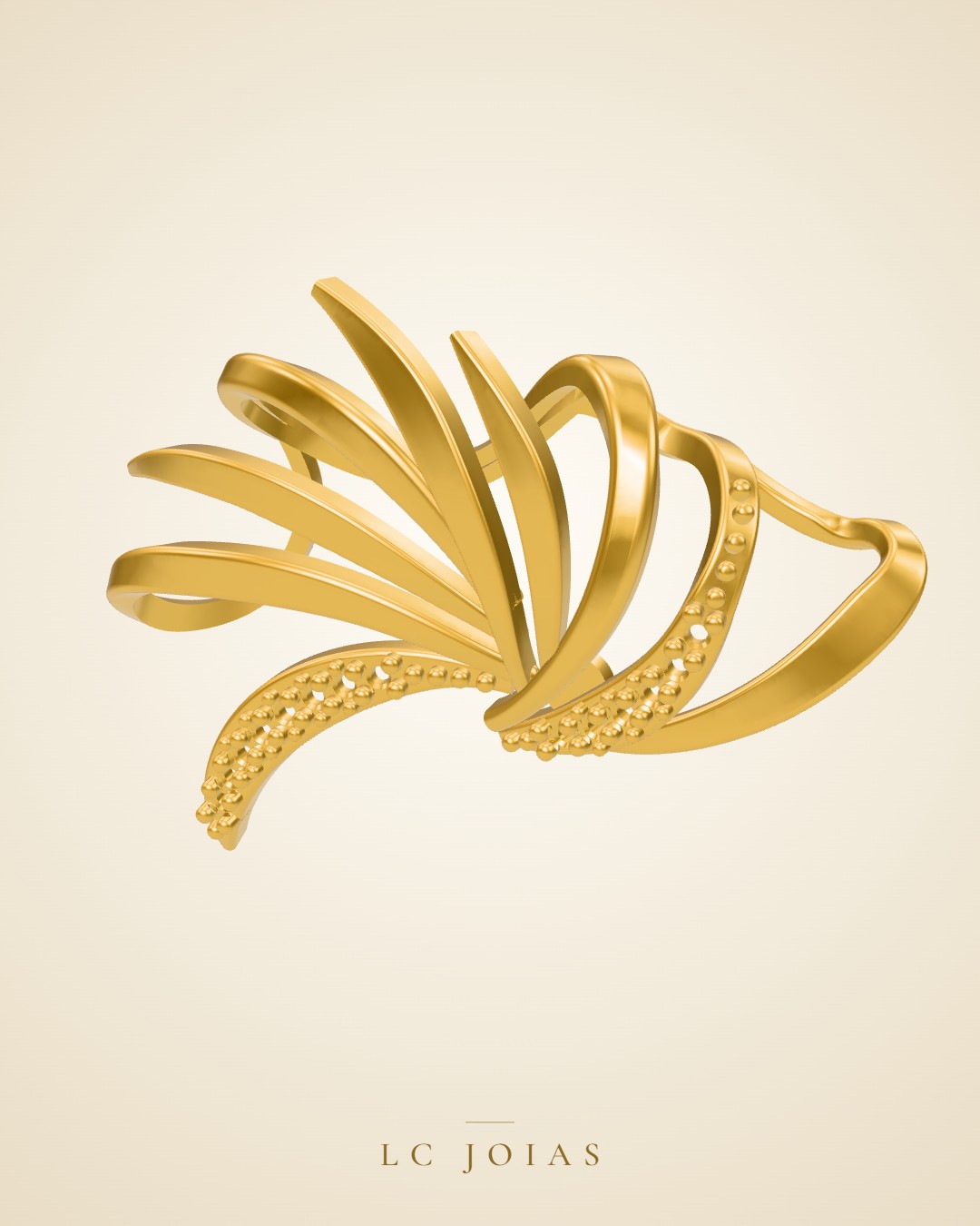 Brinco 8354 br espelho em ouro