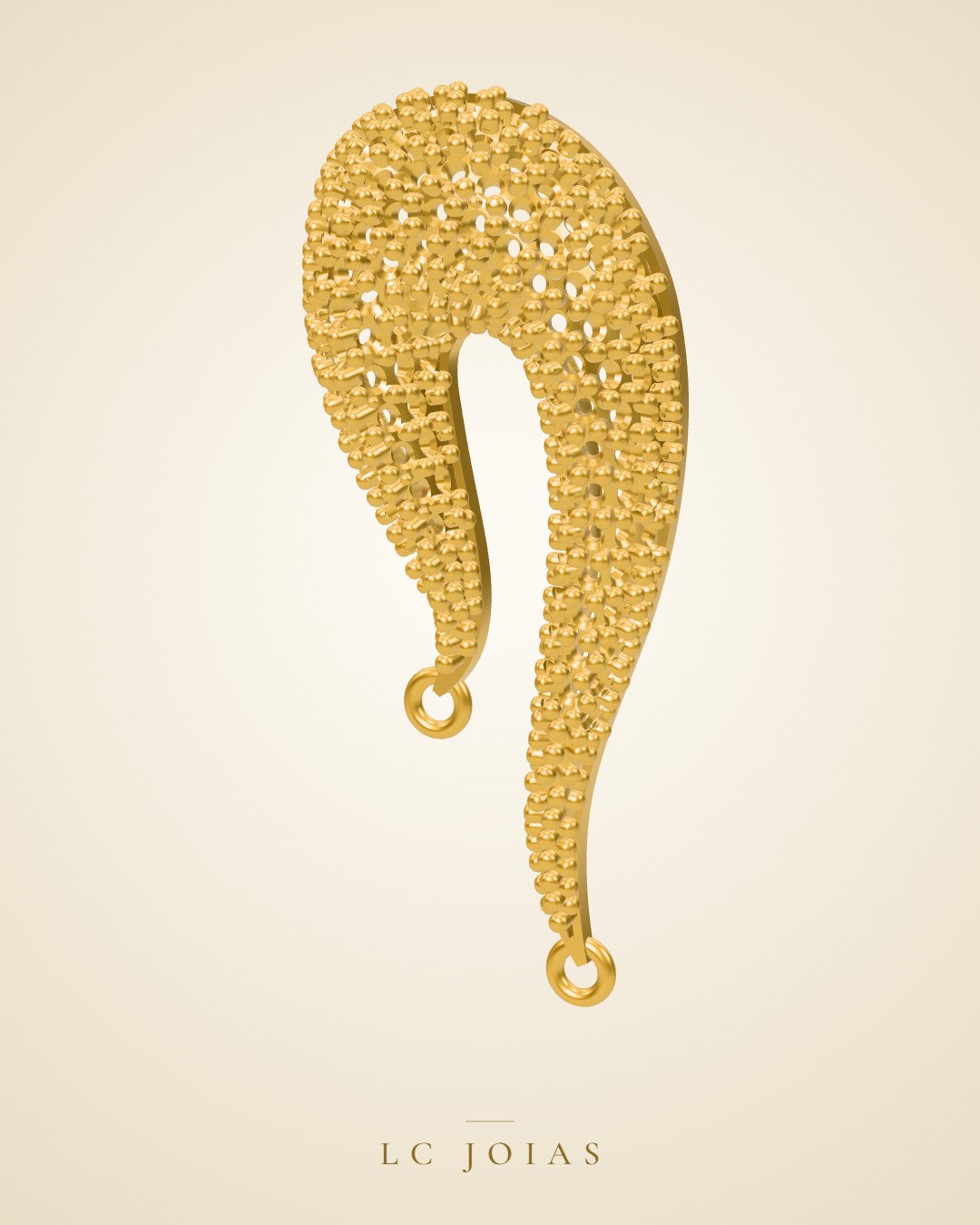 Brinco 8019 br espelho em ouro