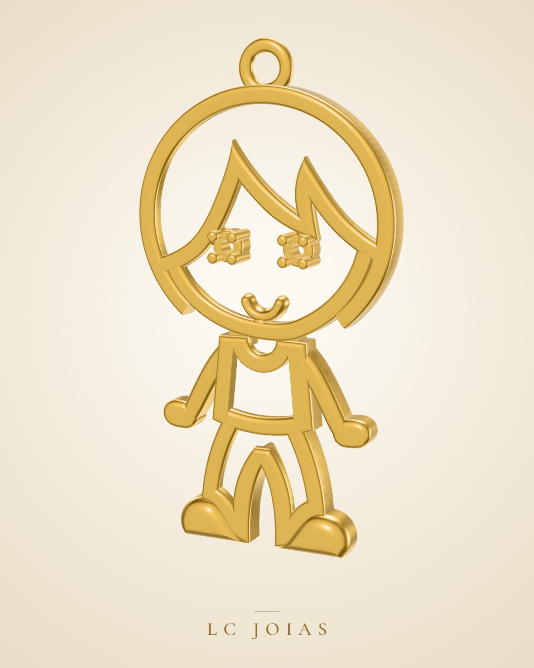Pingente 1820 pg mo em ouro