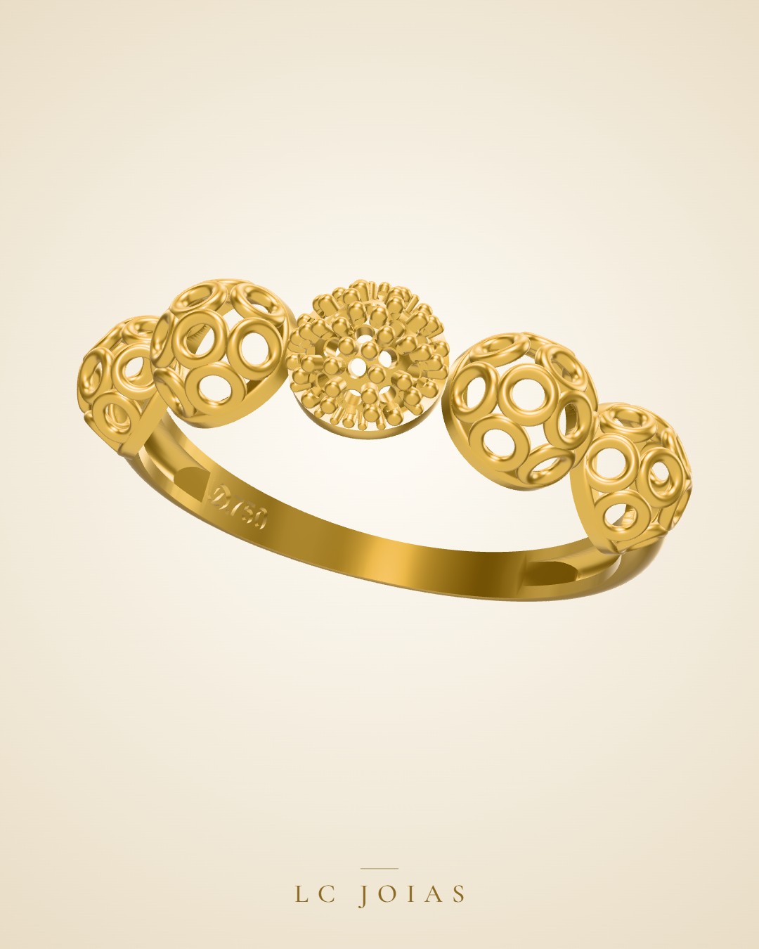 Anel 7703 an em ouro