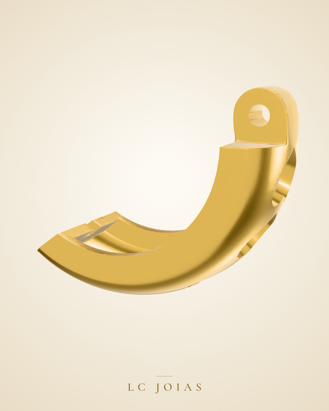 Brinco brinco g liso em ouro