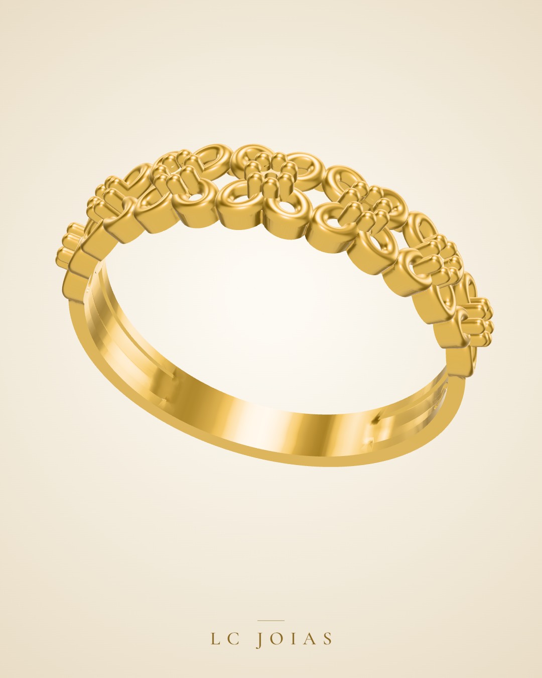 Anel 6400 an em ouro