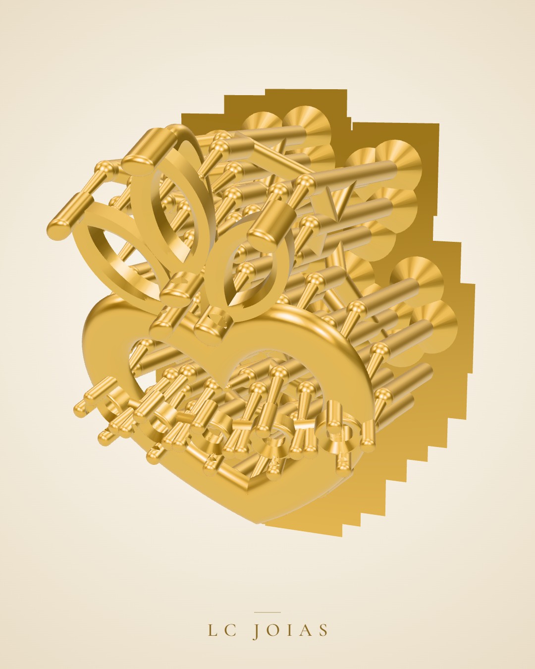 Pingente 8688 pg em ouro