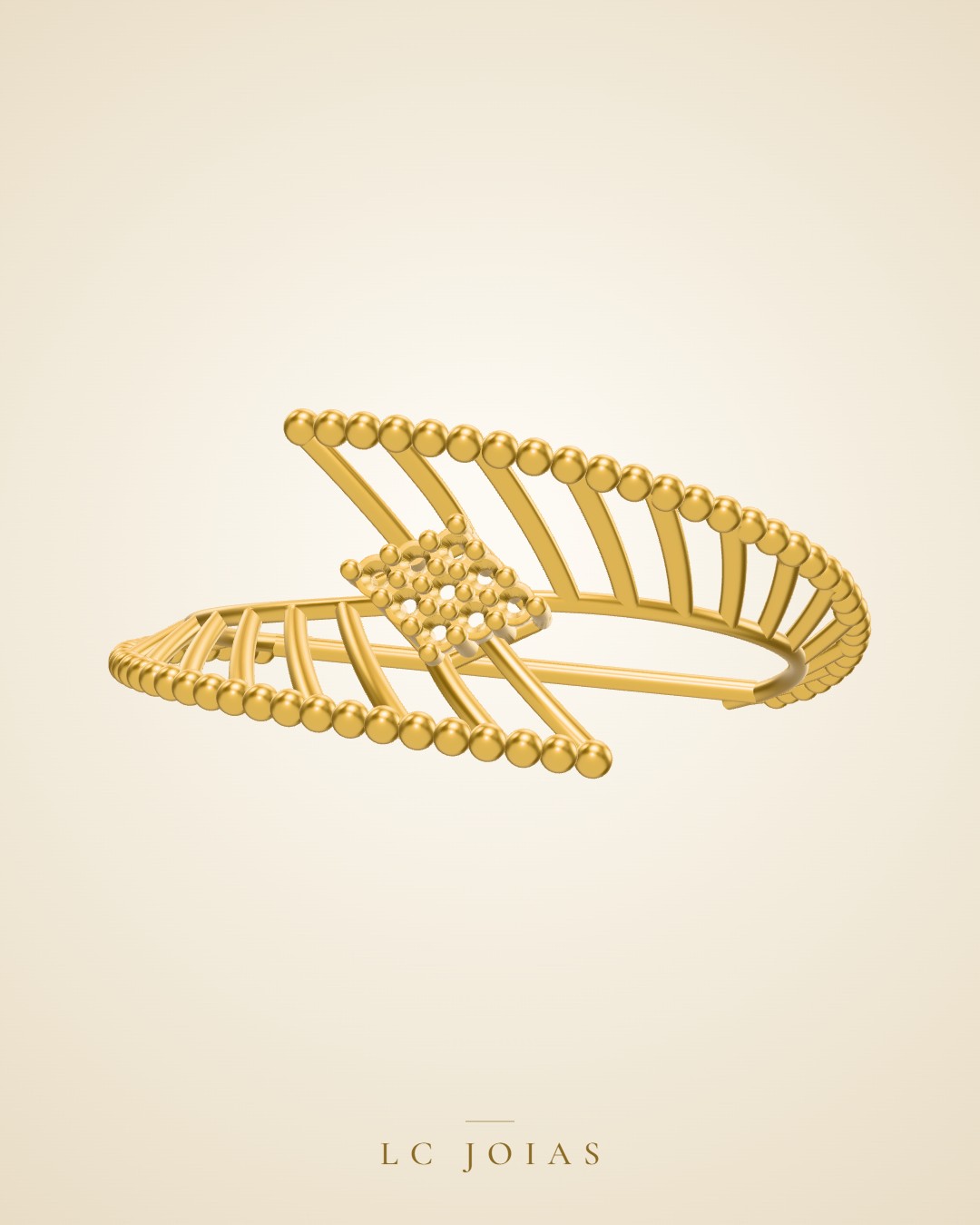 Anel 7590 an aplique em ouro