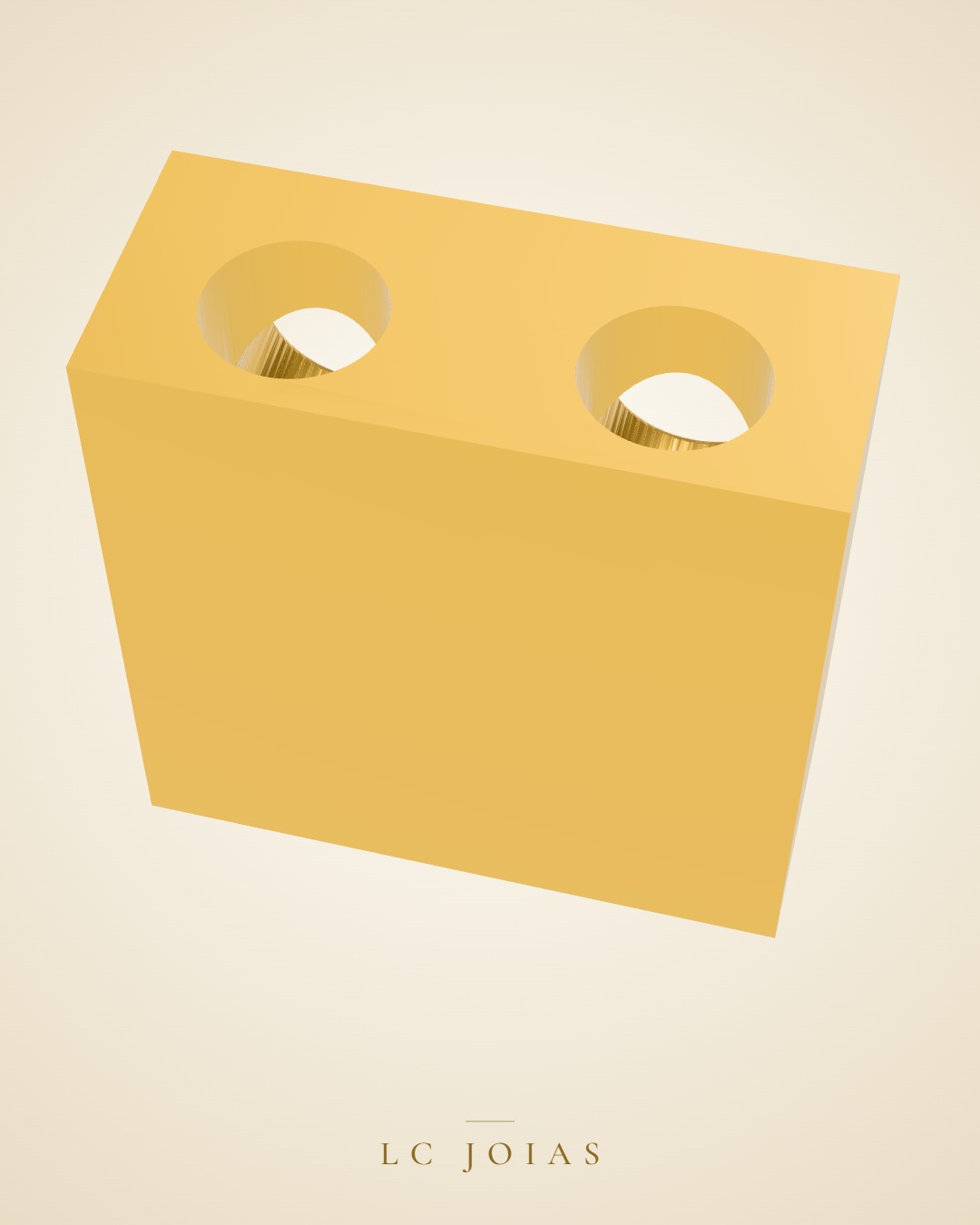 Aliança alufix 2x2 em ouro
