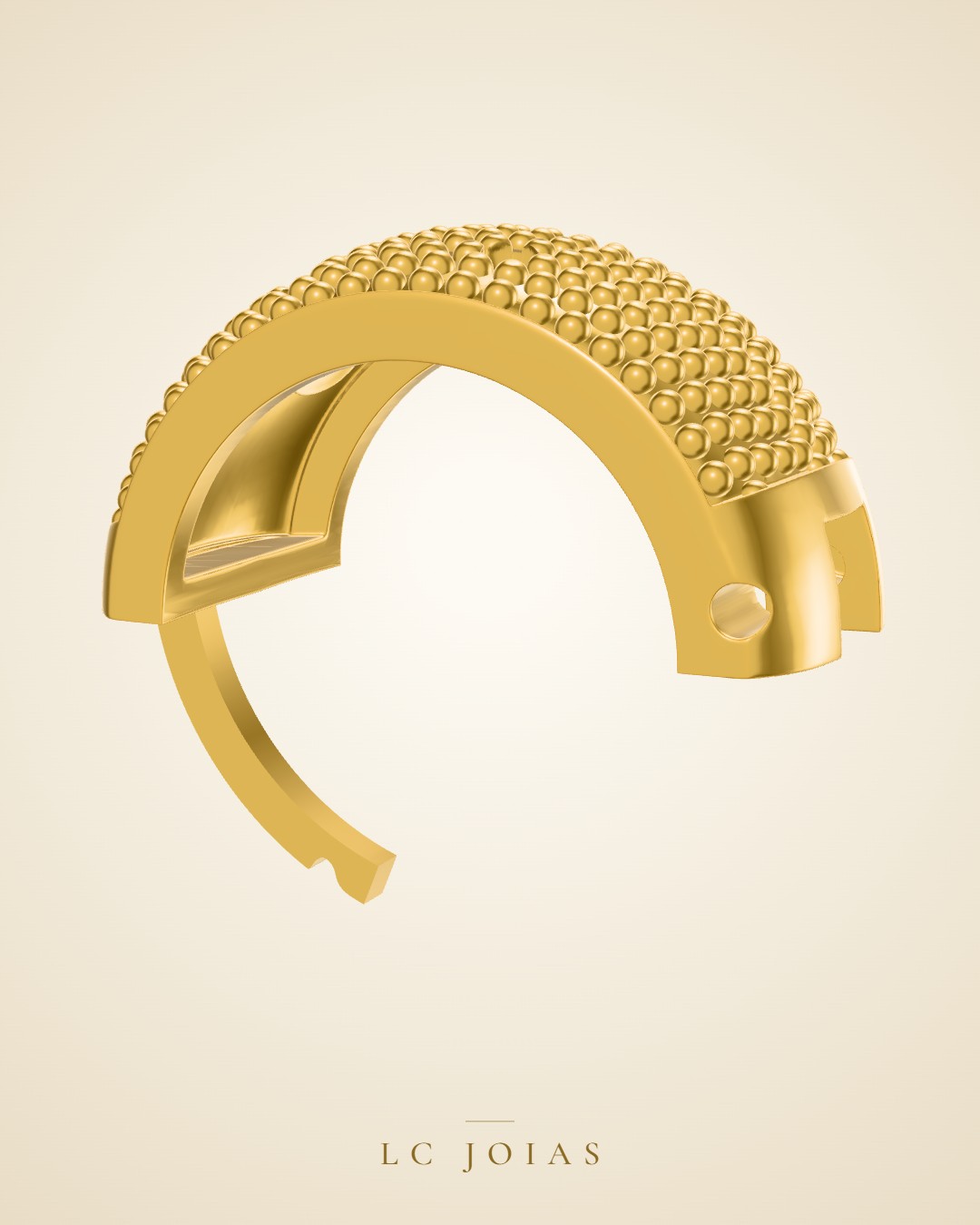 Brinco brinco cravado p em ouro