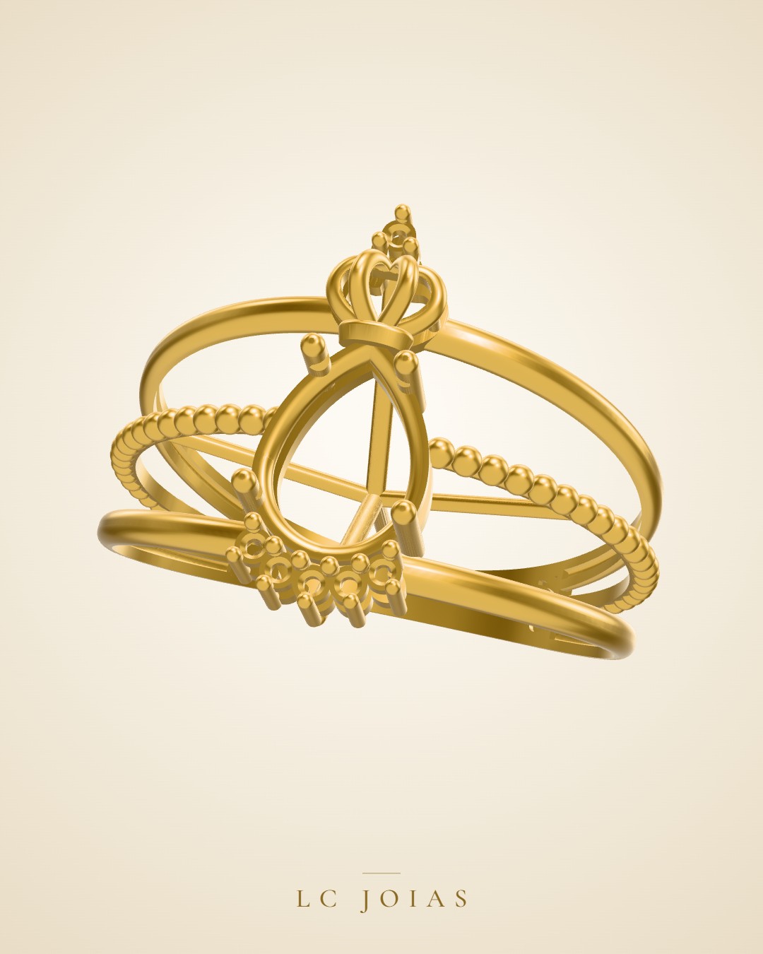 Anel d 0026 an em ouro