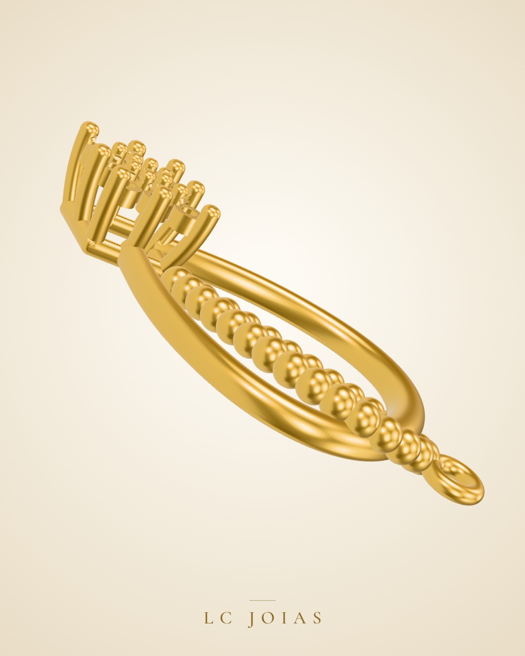Brinco 7910 br b espelho em ouro