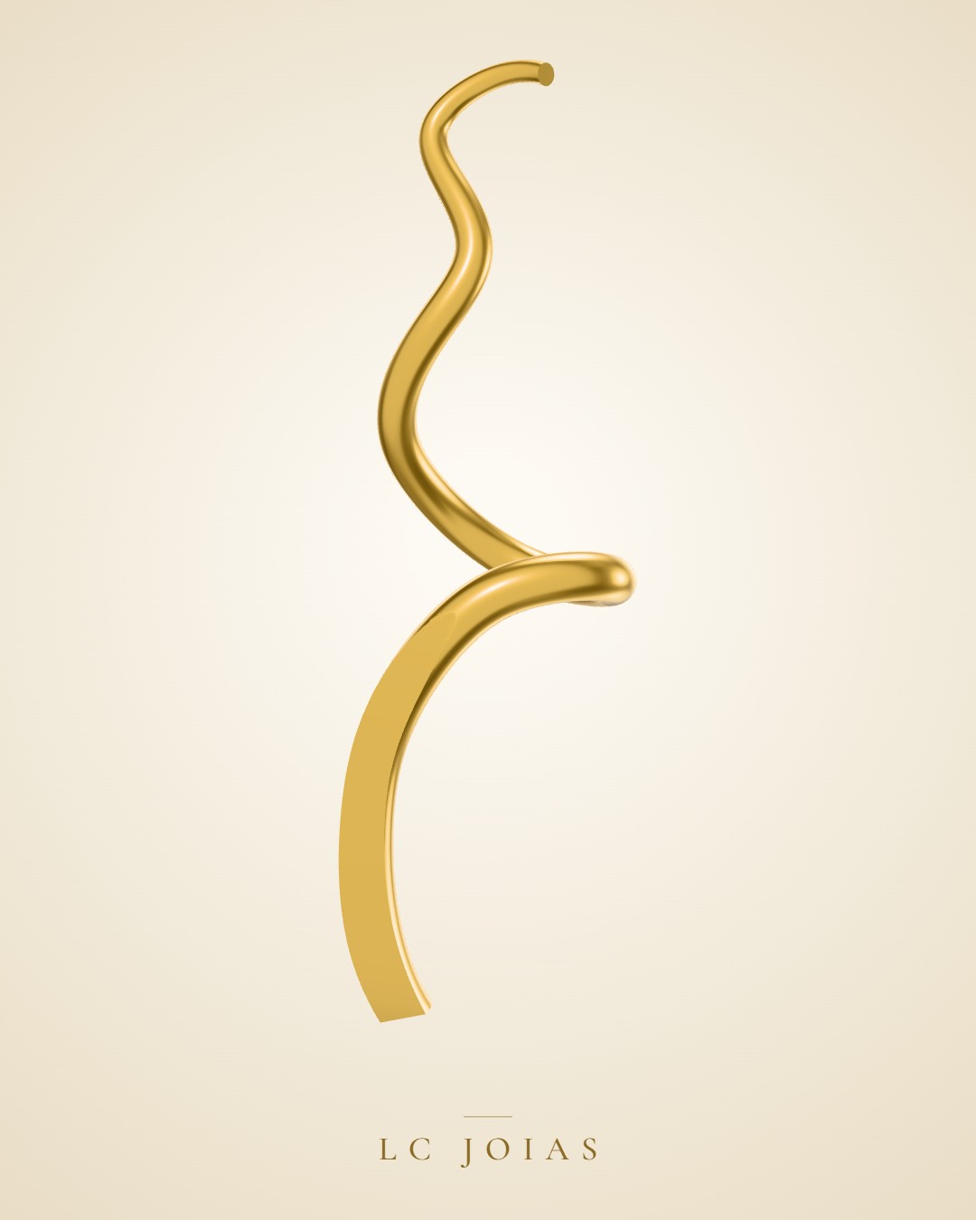 Brinco br encomenda em ouro