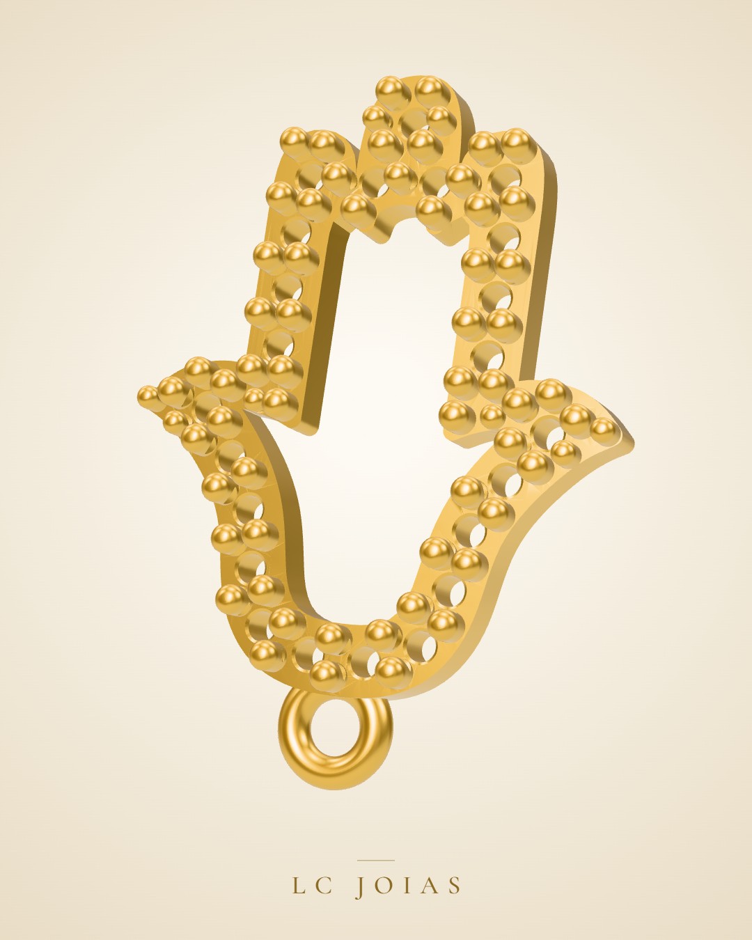Berloque 1098 z ber mao em ouro