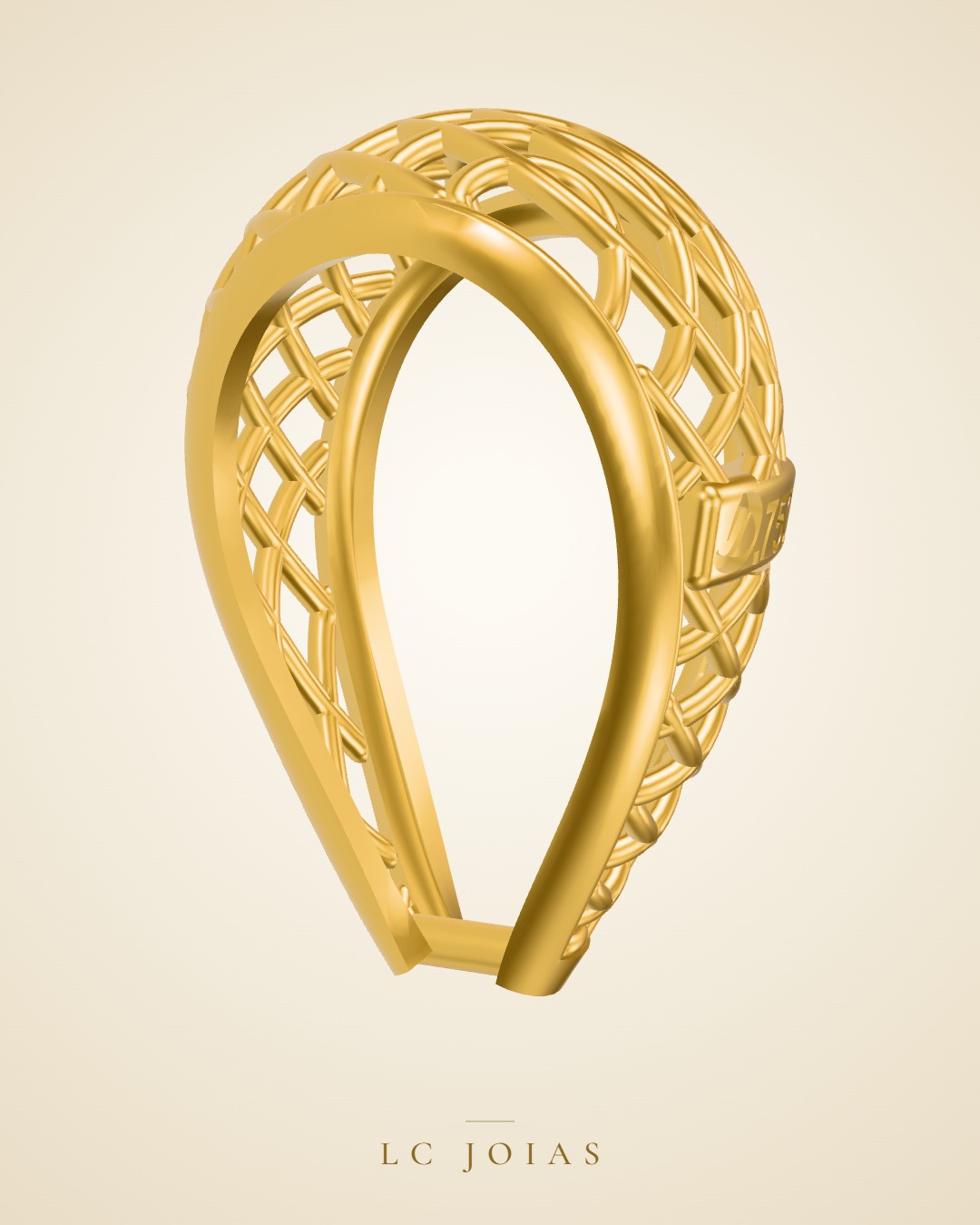 Brinco c.argola em ouro