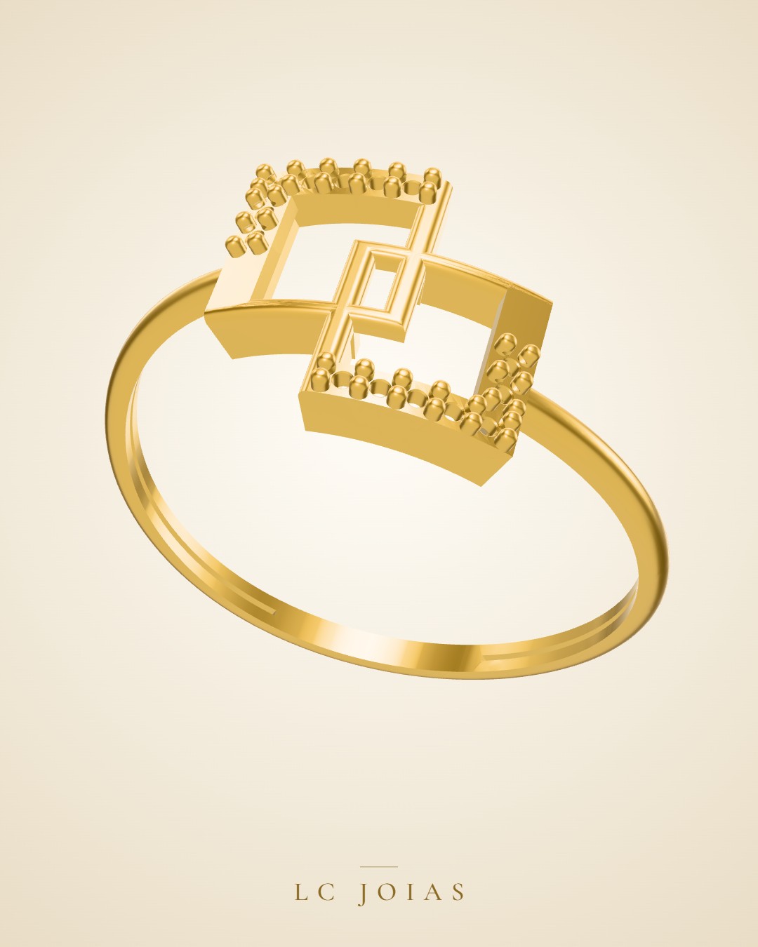 Anel an au 1.15 em ouro