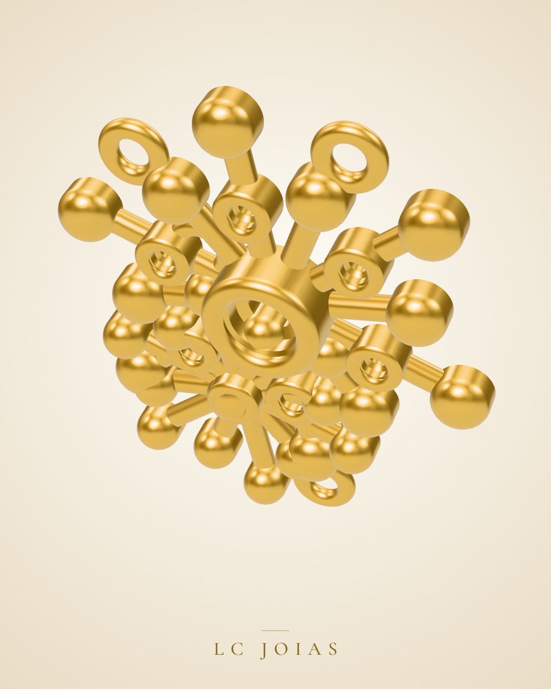 Pingente 6863 pg novo em ouro