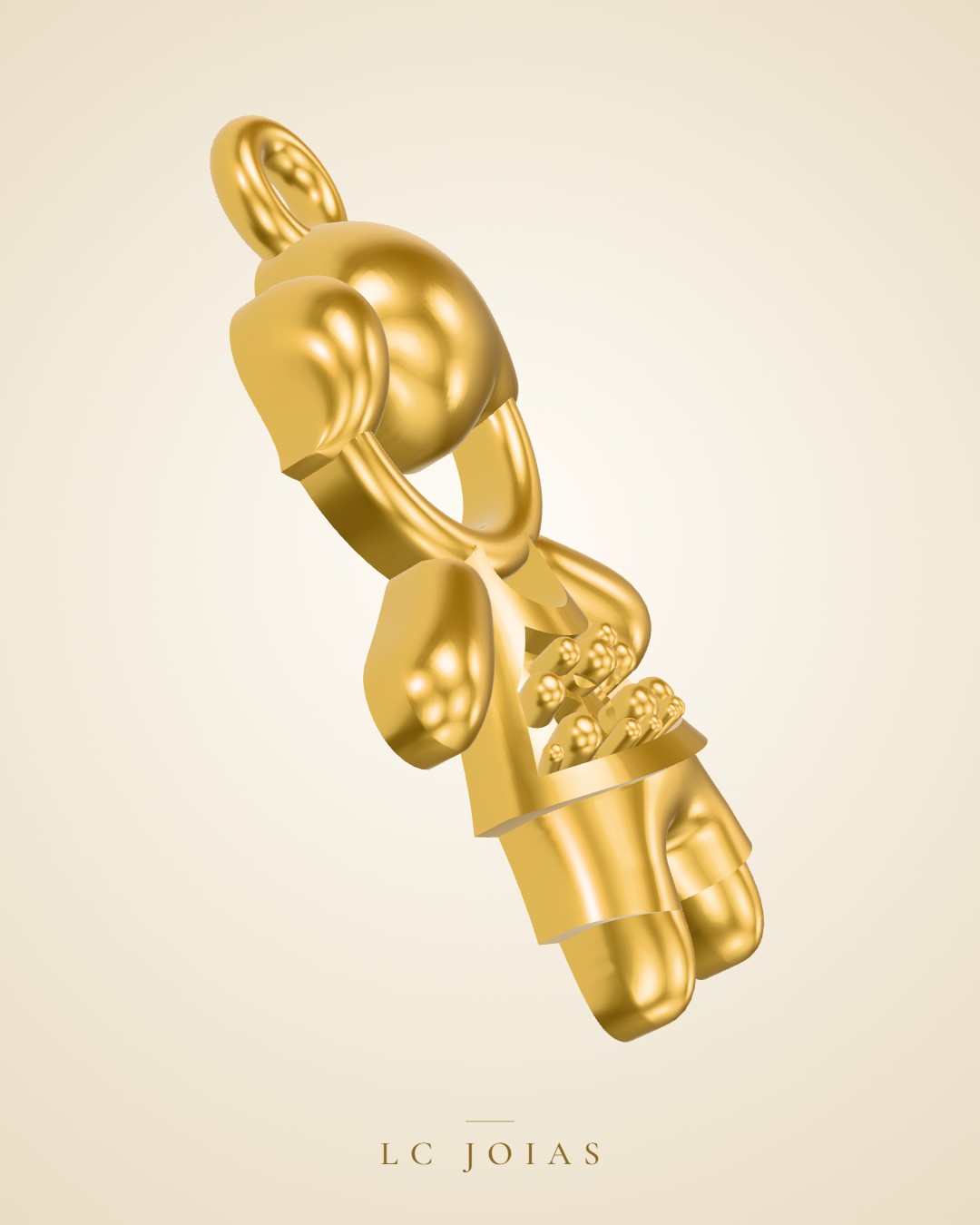 Pingente 1525 pg menino em ouro