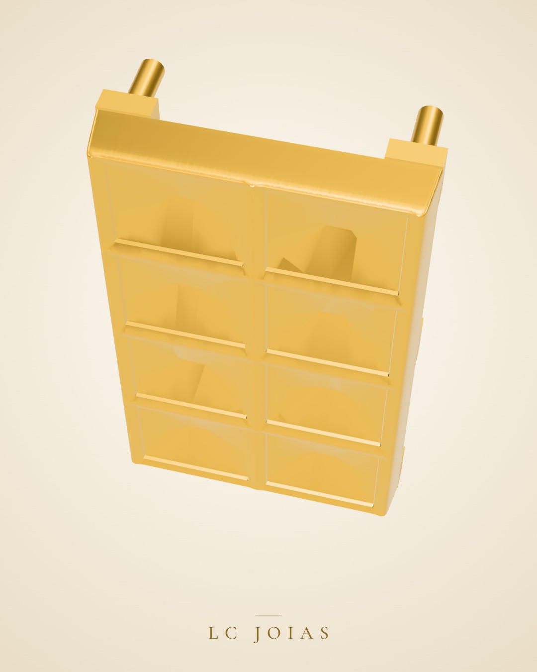 Anel 3820 aplik anel masc em ouro