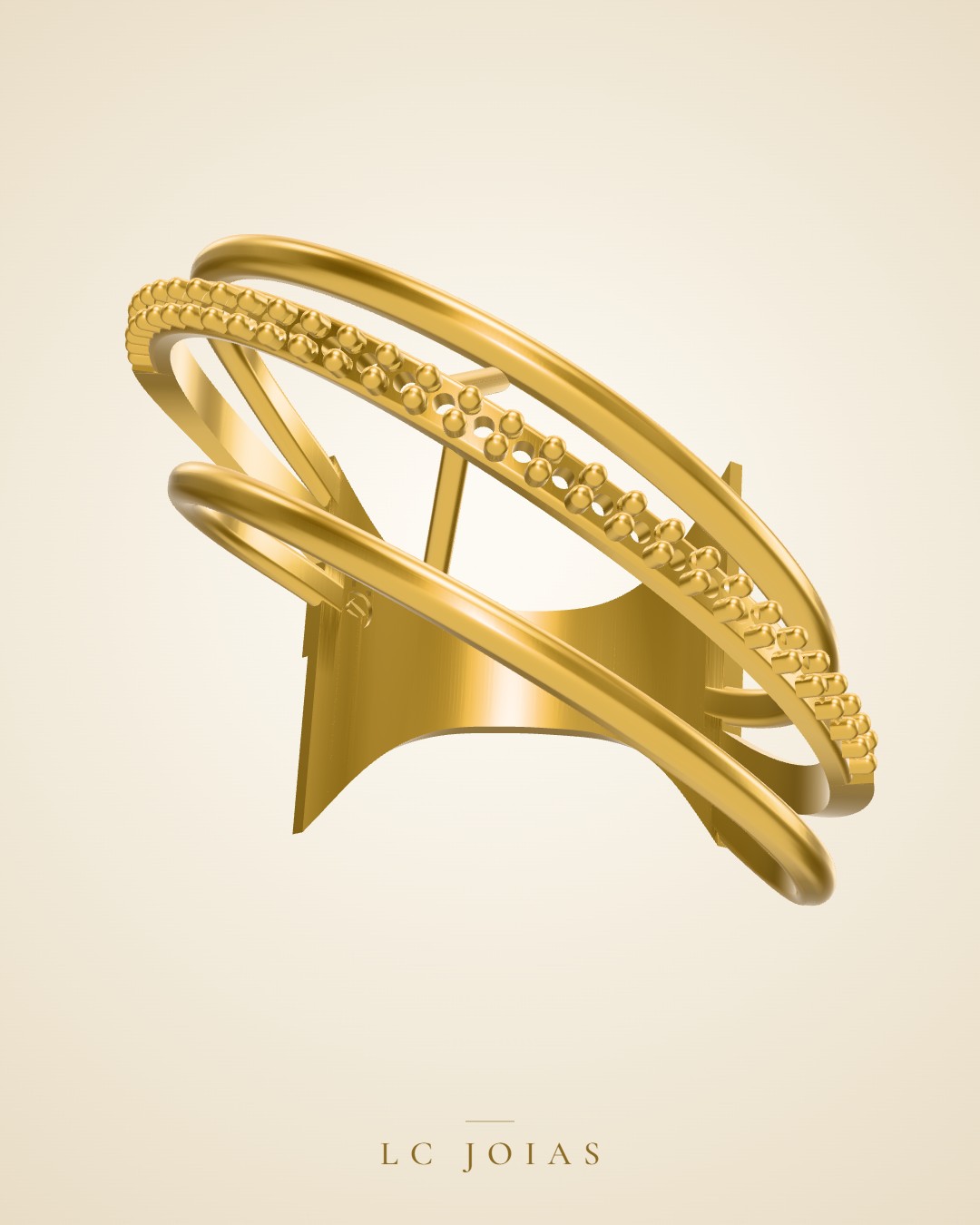 Anel 8083 an teste laser em ouro