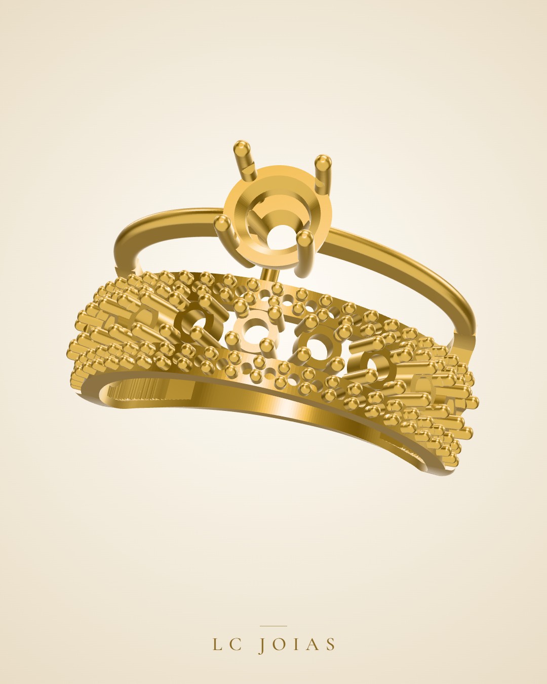 Anel 1244 z an em ouro