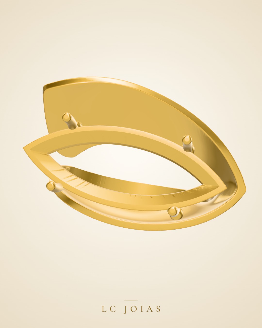 Anel 7615 an rose em ouro