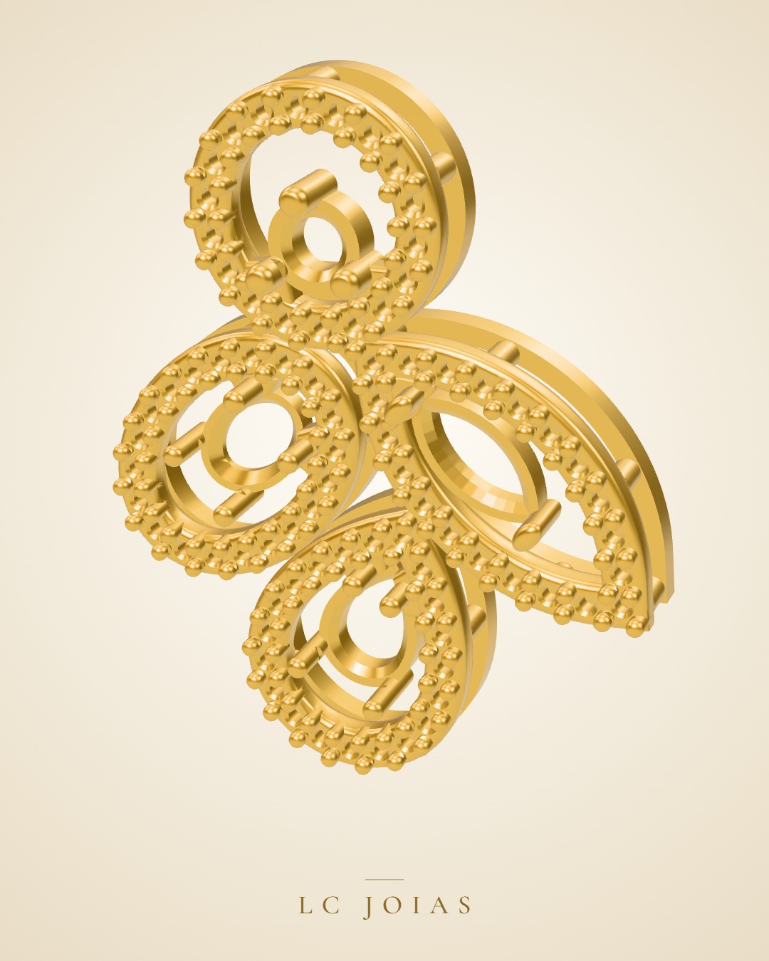 Brinco 8054 br espelho em ouro