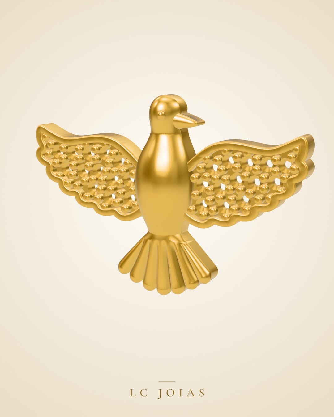 Pingente religioso 943 es santo em ouro