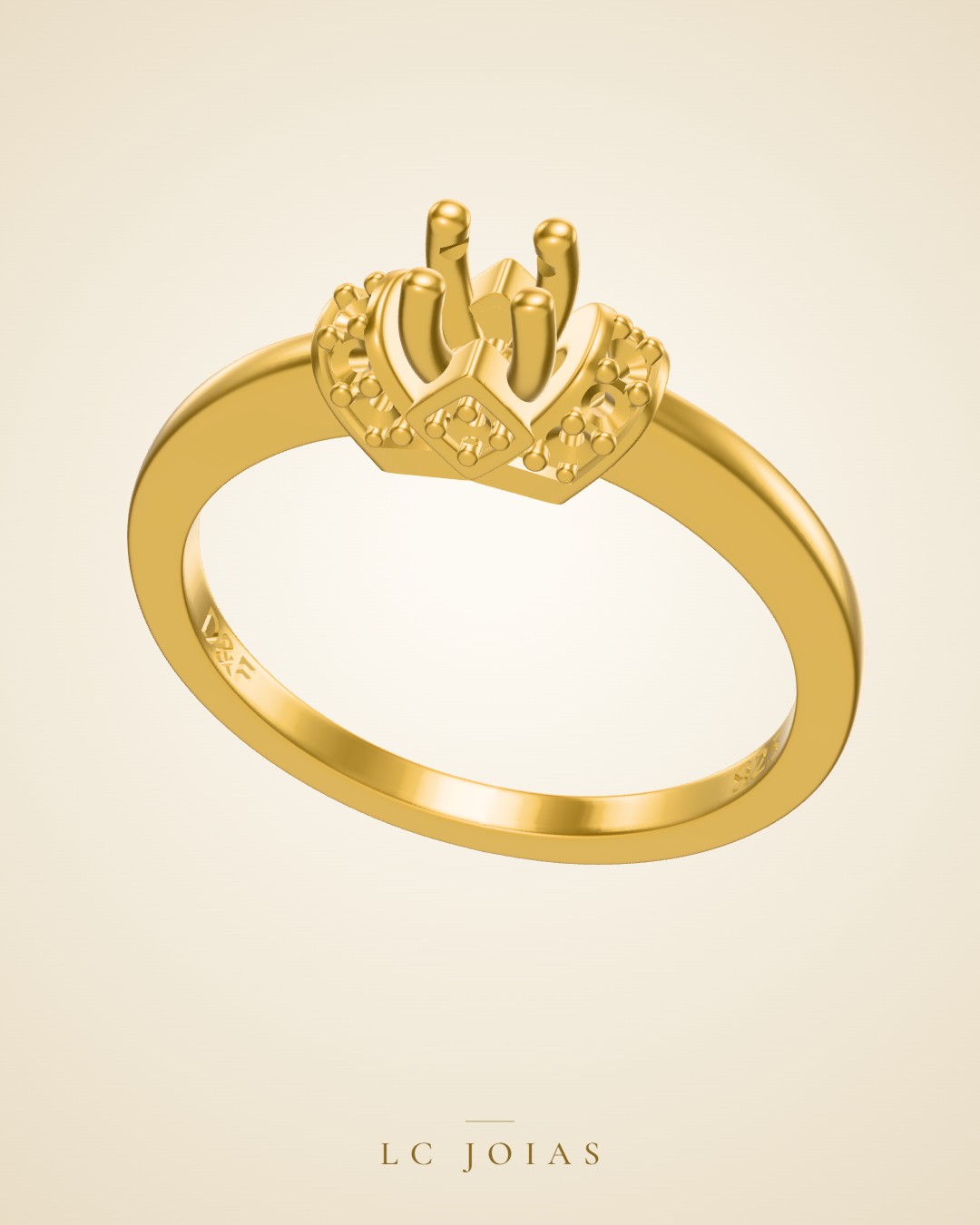 Anel ag 1959 an 3mm (1) em ouro
