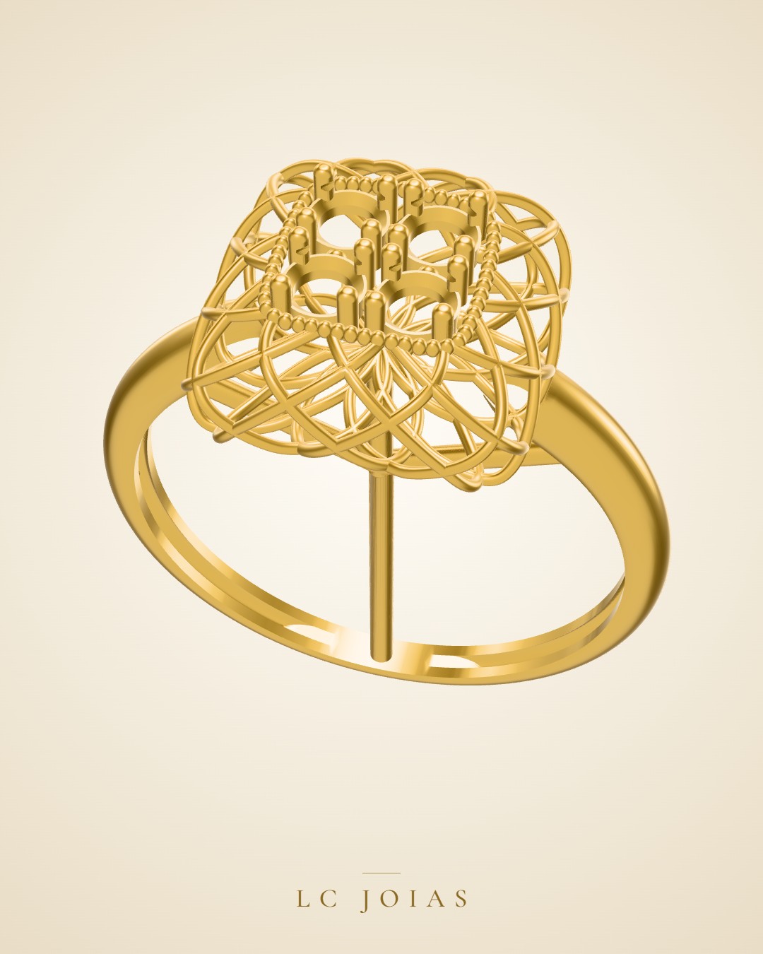 Anel d0061 an em ouro