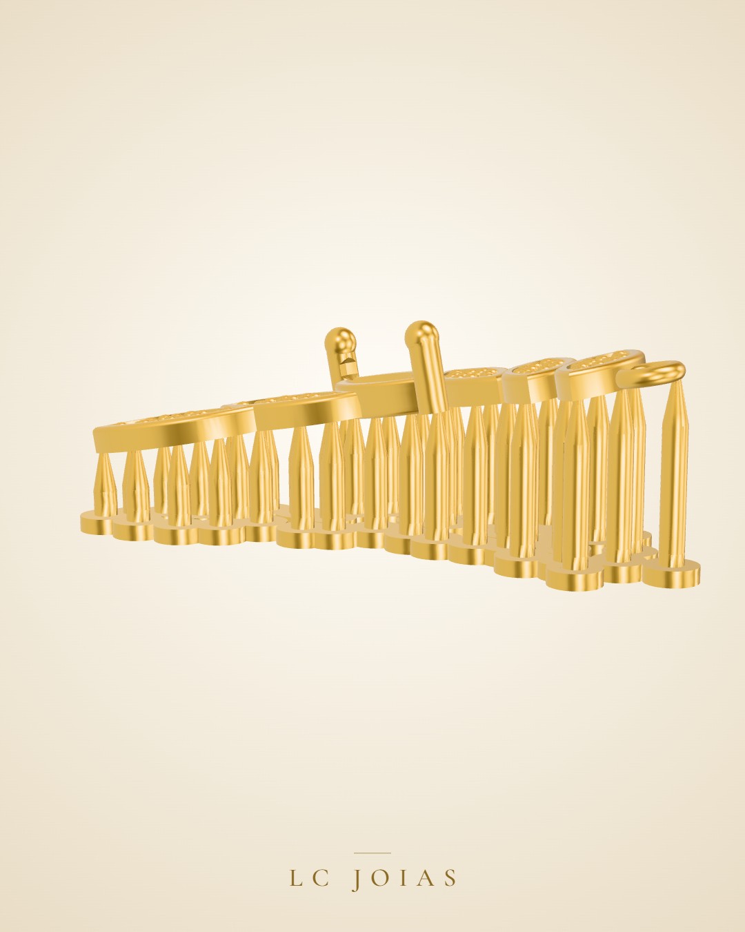 Brinco mirrored copy of 7373br em ouro