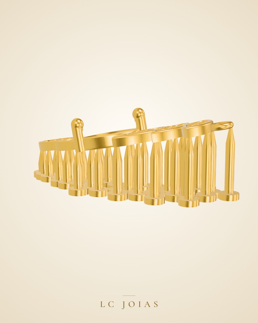 Brinco 7373br em ouro