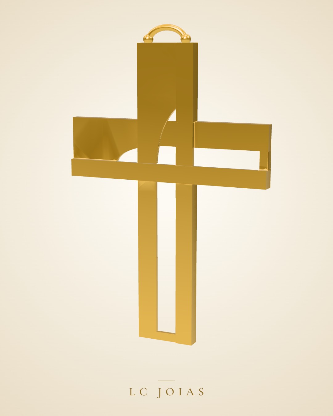 Pingente religioso 3666 2 cruz em ouro