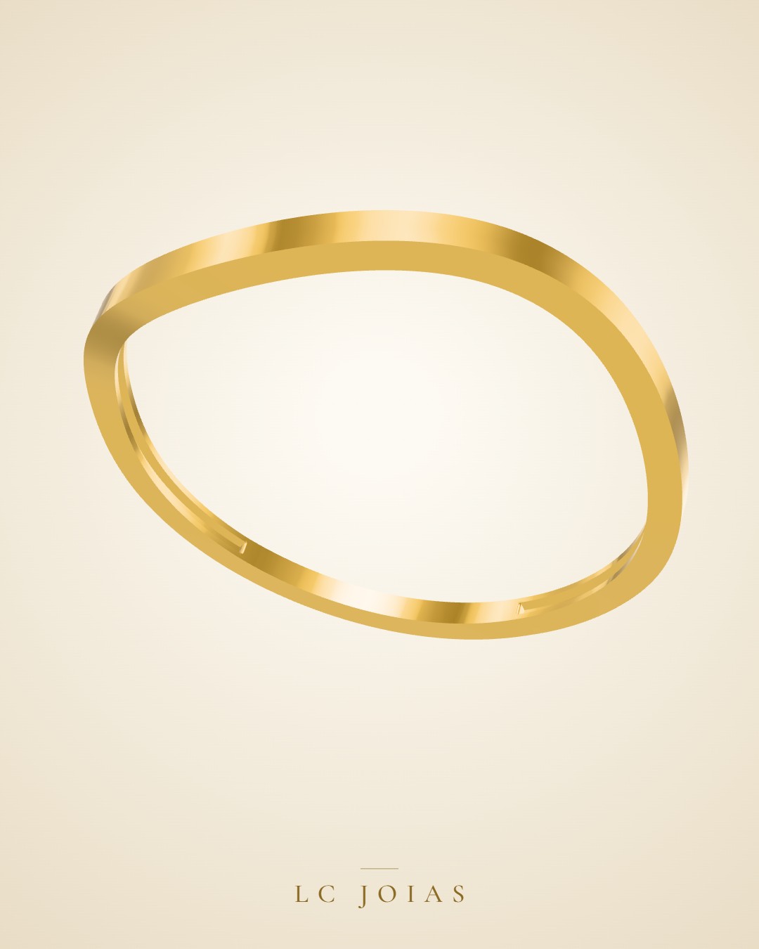 Anel 3502 anel liso em ouro