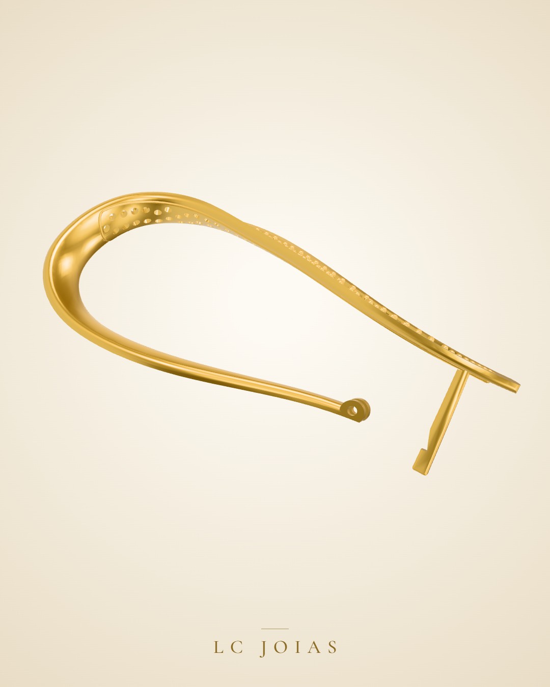 Brinco 8284 br concavo l1 em ouro